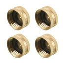 12Pcs Brass Cap, 3/4'' NH 4Pcs Brass Hose Cap Garden Hose Female End Brass