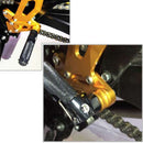 Black 8Mm Cnc Universal Motorcycle Bike Folding Foot Pegs Rear Rest Racing