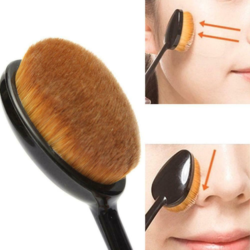 4pcs Woman Toothbrush Foundation Brushes Make Up Brushes Set Face Powder Bl