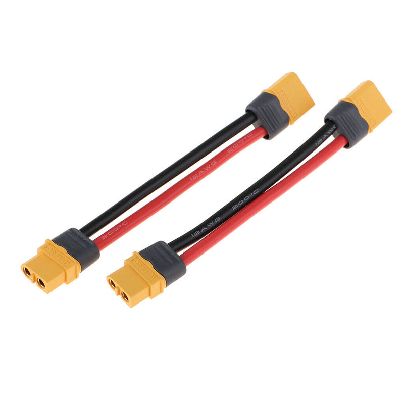 2x 20cm 12AWG xt60 Connectors Extension Cables Lines for RC Car Boat Battery