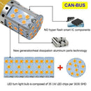 2x Error Free No Hyper Flash Amber Bau15s 7507 PY21W LED Turn Signal Light Bulbs