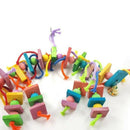 Bird Knots Block Chewing Toys-Parrot Toys Bird Toys (For Large Birds Macaw
