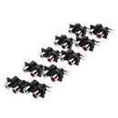 10pcs Solder Type Right Angle Female Jack 2 RCA Socket Connector Board DIY