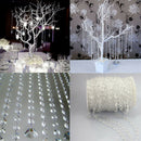 99FT Garland Diamond Acrylic Crystal Bead Curtain Wedding DIY Party Decor