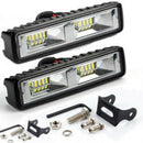 2Pcs 48W 16 LED 6000K Work Light Bar Flood Suv Boat Driving Lamp Offroad FGJ