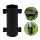 Iron Awning Rod Holder Black Outdoor Camping Fixed Tube Fishing Garden Universal