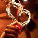 1m Electric String Light 3 Mode LED Festival Decor Lamp (Warm Light 12pcs) A