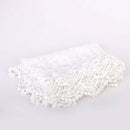 Women embroidered lace scarf white