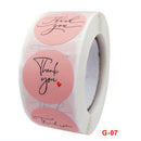 500pcs Pink Label Stickers Thank You Stickers Seal Labels Wedding Party DecSEAU