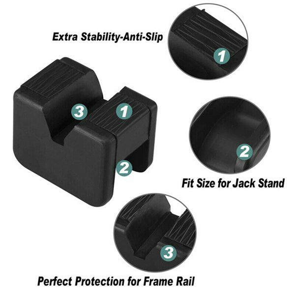 6 Pack Jack Pad Adapter For Jack Stand 2-3 Ton Universal Rubber Slotted Fra Y1O4