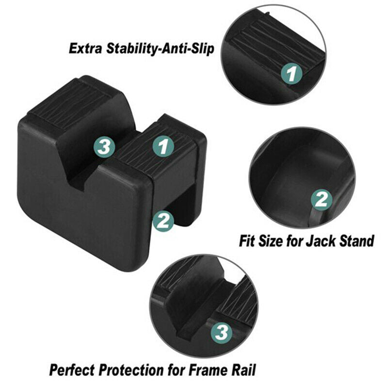 6 Pack Jack Pad Adapter For Jack Stand 2-3 Ton Universal Rubber Slotted Fra Y1O4