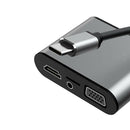 USB C Hub, Type C Adapter, 8-in-1 Dongle with VGA 1080P, 4K HDMI, USB 3.0 2.0,