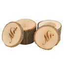 2pcs Mr & Mrs Shabby Chic Rustic Wedding Ring Pillow Holder Box Made of woo