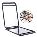 Double Sided Barber Salon Makeup Hair Stylist Hand-Held Mirror w/ Two Handles