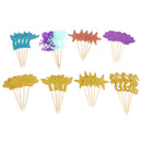 39pcs Mermaid Cupcake Toppers Ocean World Cake Picks for Birthday Party Decor ME
