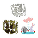 Heart Hedgehog Metal Cutting Dies for DIY Scrapbooking Embossing Stencils