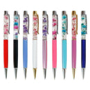 Metal Dried Flower Ballpoint Sign Pen Stationery School Office Writing Kids Tool