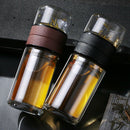 Oneisall 520ml Double Walled Glass Tea Cup with Tea Infuser Business Tea Gl N1O9