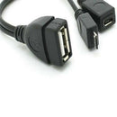 Micro USB Host OTG Cable With Female To Male USB Plug Power PC Phone Adapter