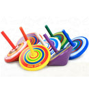 15x Wooden Spinning Top Montessori Intelligence Development Toys Multicolor