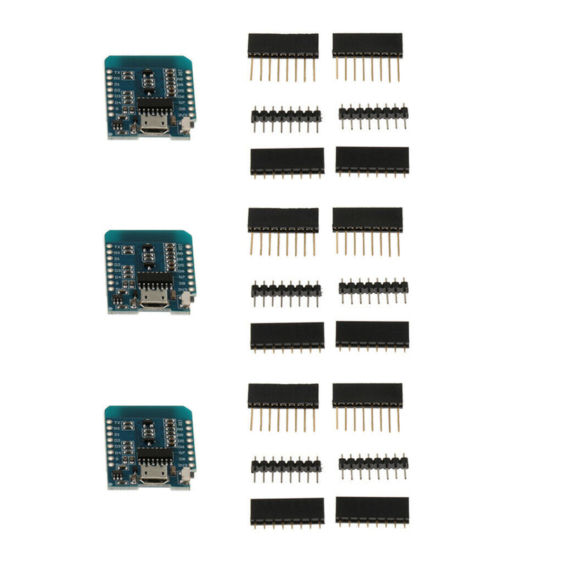 3 Pcs D1 Mini Module NodeMCU Lua WIFI ESP8266 ESP-12F Development Board