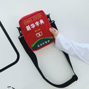 Kids Canvas Shoulder Crossbody Bag Dictionary Letters Children Cute Handbag