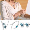 New Butterfly Jewelry Sets Necklace + Earring+Bracelet Crystal Set Fashion 3C