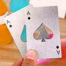 Smart Poker Card Ace of Spade Bar Soda Beer Bottle Opener Stainless Cap Ste Q0C6
