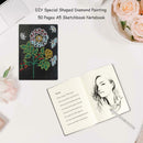 DIY Tree Special Shaped Diamond Painting 50 Pages A5 Sketchbook Notebook