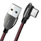 1.2m Elbow Shark Braided USB Type-C Data Cable QC3.0 5A Fast Charging Cord #gib