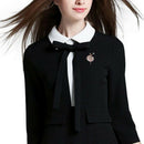 Luxury Crystal Brooch Ballerinas Dancer Breastpin Colorful Flower Alloy PlatP2Z3
