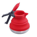Portable Silicone Collapsible Tea Kettle Outdoor Camping Travel Kettle Fold J3Z6
