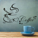 New Removable Kitchen Decor Coffee Cup Heart Home Decals Vinyl Art Wall Stick3C