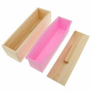 DIY Handmade Soap Silicone Mold - Rectangular Soap Mold with Wooden Box and O6P7