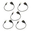 5Pack RJ9 Male Plug to Dual 3.5mm Female Headset Adapter Cable for Telephone