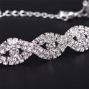 Deluxe Austrian Crystal Bracelet Women Infinity Rhinestone Bangle Gift Hot MO