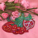 5pcs DIY Fruits Full Drill Special Shaped Diamond Painting Keychains Gifts