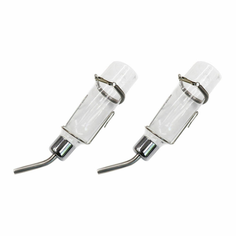 2Pcs Pet Water Drinker Dispenser Hang Bottle Auto Fountain Feeder Newest Useful