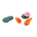 4x Fish lotus Leaves Miniatures For Fairy Garden Gnomes Moss TerrariumsDecorhtJR