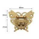 Retro Alloy Butterfly Latch Catch Wooden Jewelry Box Case Hasp Lock Buckle X5V8