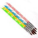 5pcs Acrylic DIY Nail Art Pen UV Gel Carving Brush Liquid Powder No. 4/6/8/10/1