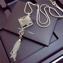 Crystal Pendant Necklace Long Chain Tassel Sweater Accessories Jewelry Women!E