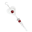 Wind Spinner Stabilizer Gazing Ball Spiral Tail Cyclone Yard , Red Heart