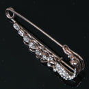 2pcs Hijab Safety Pin Crystal Peacock Brooch Jewelry Girl Collar Lapel Pins