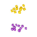 20 Pieces Clear D10 Dice 10 Sided Dice for D&D RPG MTG Accessories Purple&Yellow