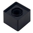 Square Cube Shaped Interview Mic Microphone Flag Station Black