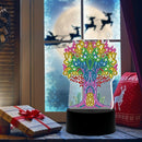 Special Shaped Diamond Painting Light DIY Colorful Tree Embroidery LED Lamp