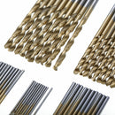 New Titanium Coating High Speed Steel Drill Bit Set Tool 1/1.5/2/2.5/3mm 50pcs