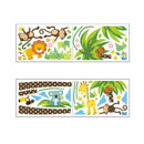Cartoon Forest Animal Monkey Crow Koala Coconut Palm Tree Nursery Wall-Stickers