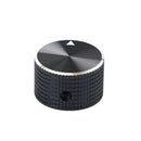 Dia Black Aluminum Rotary Control Potentiometer Knob 25mm x 15.5mm ME